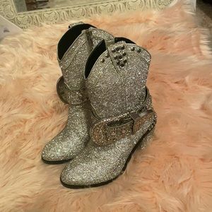 Dolls kill brand Rhinestone cowgirl boots
